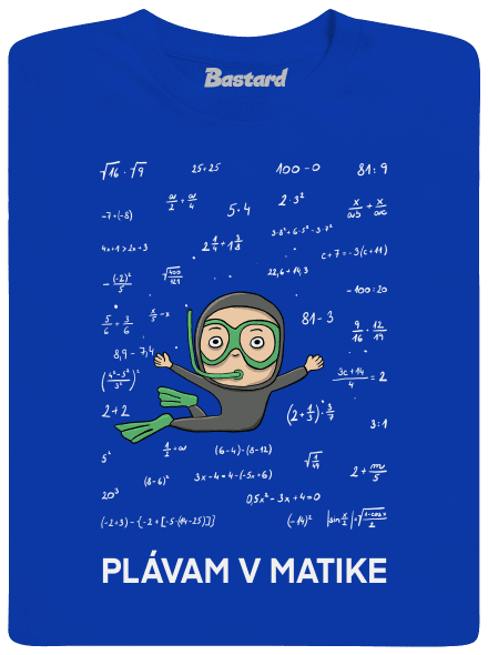 Plávam v matike pánske dlhý rukáv Royal Blue