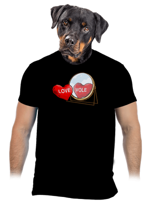 Love vole pánske tričko Black
