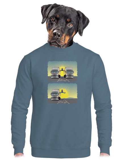Chuck & Truck unisex mikina bez kapucne Nordic Blue