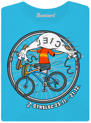Cyklistický horoskop: Strelec dámske tričko Blue Atol