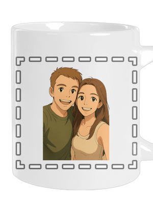 Ghibli efekt z vlastnej fotky veľký hrnček White