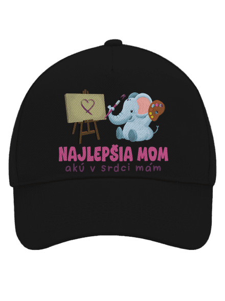 Najlepšia mom šiltovka baseballka Black