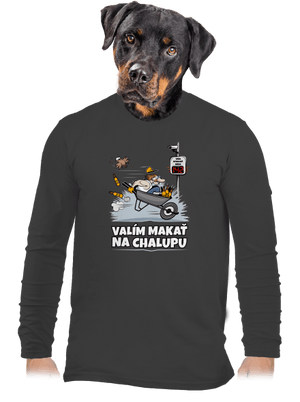 Valím na chalupu pánske dlhý rukáv Dark Grey