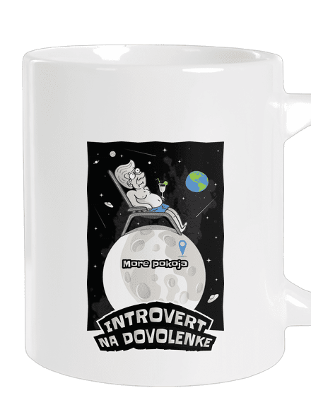 Introvert na dovolenke veľký hrnček White
