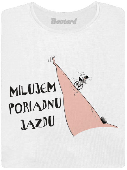 Milujem jazdu dámske tričko s lemom White