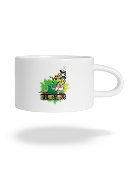 Dilinosaurus hrnček makronka White