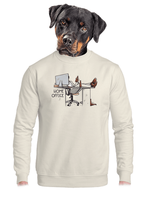 Home Office unisex mikina bez kapucne Off White