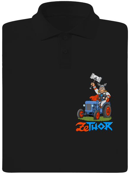 ZeThor pánska polokošeľa Black