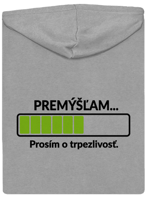 Premýšľam pánska mikina na zips Light Melange