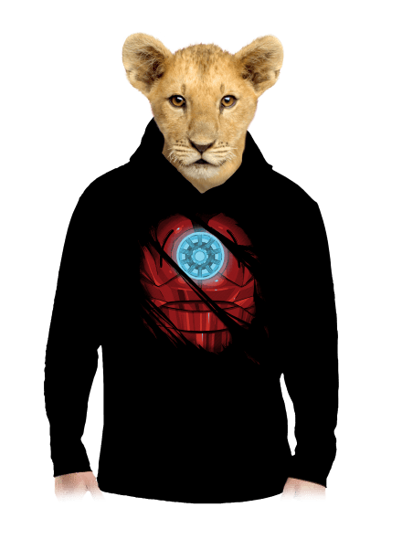 Ironman detská mikina klokanka Black