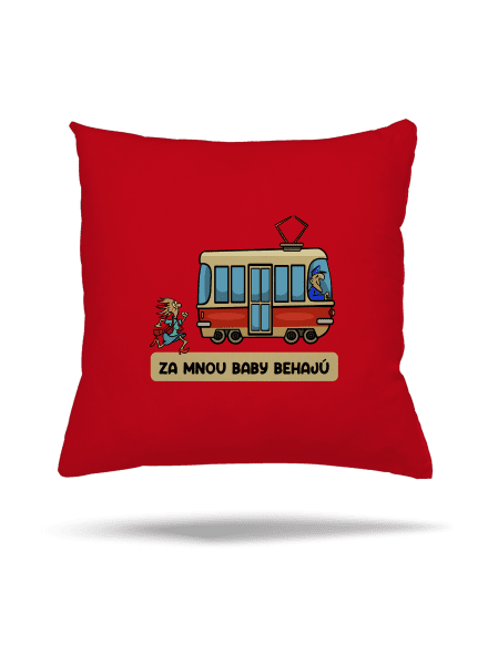 Za mnou baby behajú vankúš Red