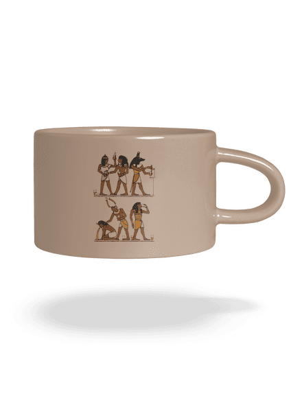 Egyptská párty hrnček makronka Brown Macaron