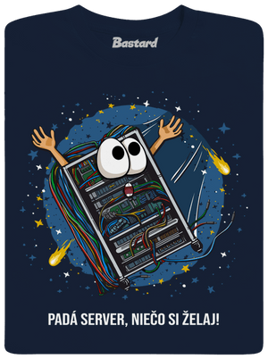 Padá server pánske tričko Navy