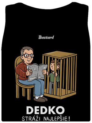 Dedko stráži najlepšie dámske tielko klasické Black