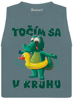 Točím sa v kruhu dámske tielko voľné Heather Deep Teal