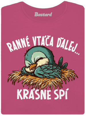 Ranné vtáča spí dámske tričko prémium Magenta
