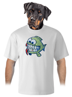 Hladná rybka unisex tričko oversized White