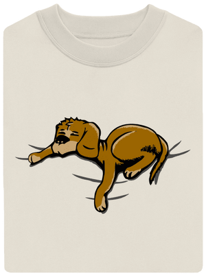 Spiaci pes unisex mikina bez kapucne Off White