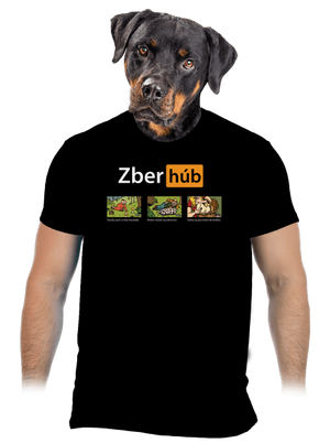 Zber húb pánske tričko Black