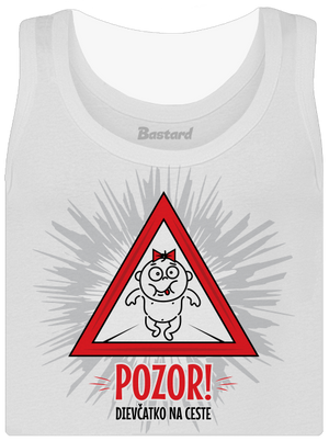 Dievčatko na ceste dámske tielko klasické White