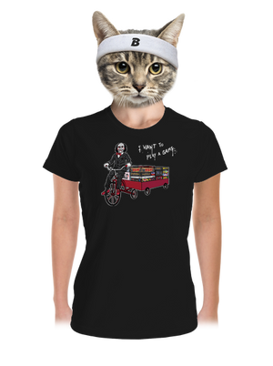 Chcem si zahrať hru dámske športové tričko Black