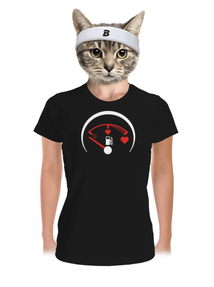 Plnú prosím dámske športové tričko Black