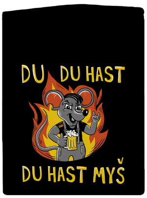 Du hast myš pánska mikina na zips Black