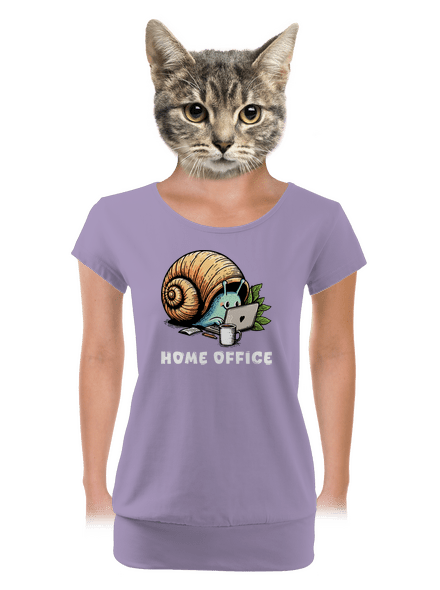 Slimákov home office dámske tričko s lemom Lavender