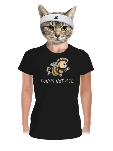 Punks Not Med dámske športové tričko Black