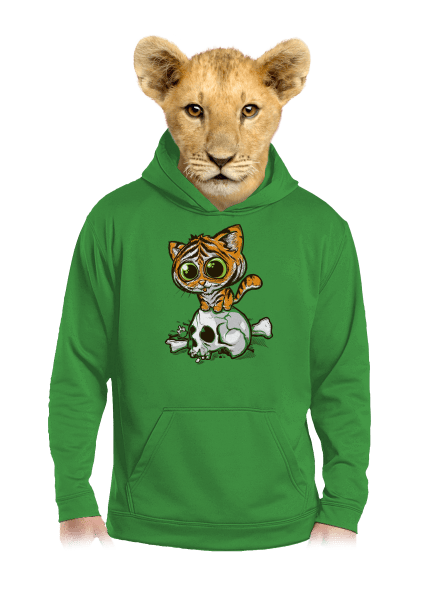 Tigrík detská mikina klokanka Kelly Green AWD