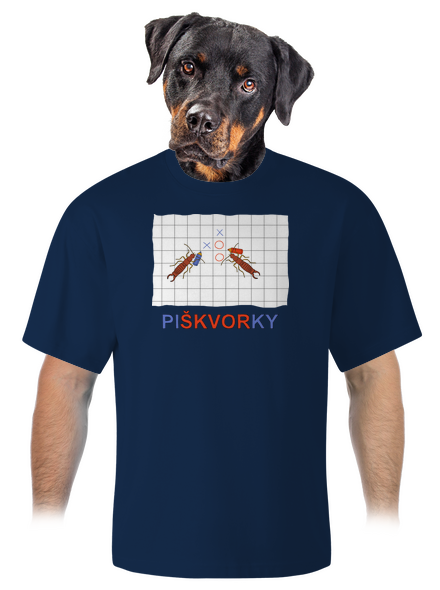 Škvorí piškvorky unisex tričko oversized Midnight Blue