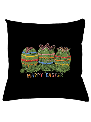 Happy Easter vankúš Black
