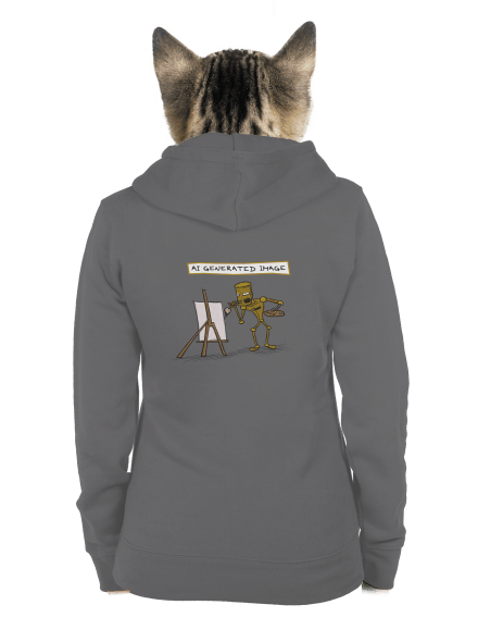 AI generated image dámska mikina na zips Steel Gray