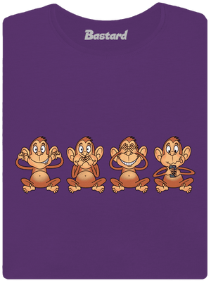 Opička s mobilom dámske tričko prémium Purple