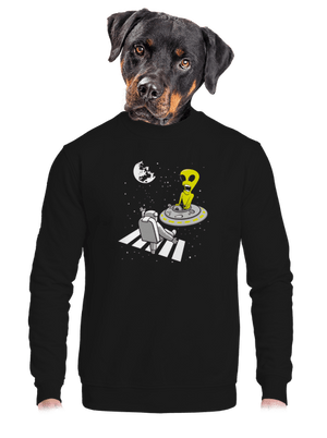 Vesmírny prechod unisex mikina bez kapucne Black