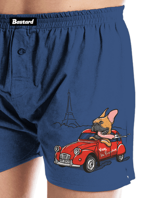 Francúzsky buldoček pánske trenky Blue