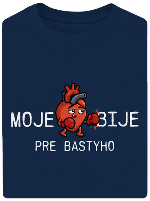 Moje srdce bije unisex tričko oversized Midnight Blue