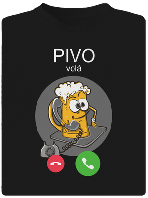 Pívo volá pánske športové tričko Black