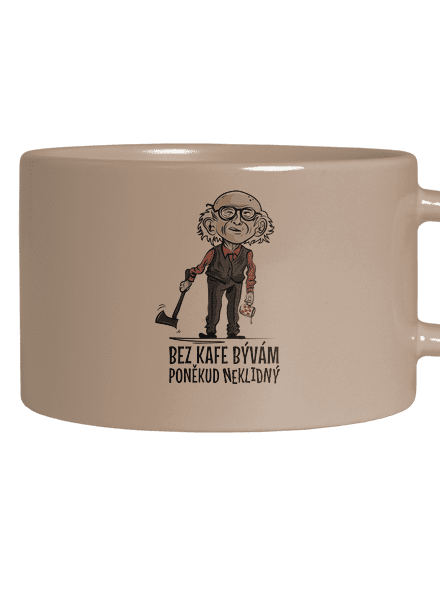 Neklidný bez kafe hrnček makronka Brown Macaron