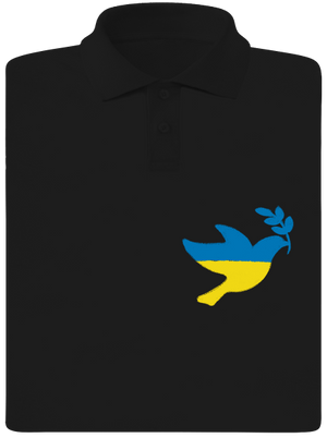 Ukrajina - Holubica obrys pánska polokošeľa Black