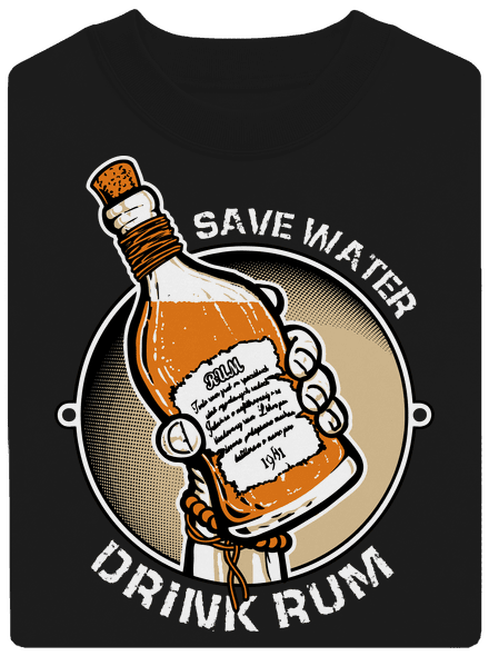 Save water unisex mikina bez kapucne Black