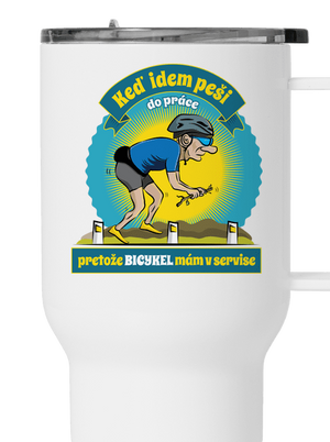 Závislosť na bicykli termohrnček White