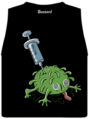 Zapichnutý covid dámske tielko voľné Black