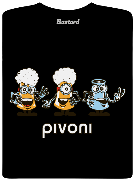 Pivoni pánske tričko Black