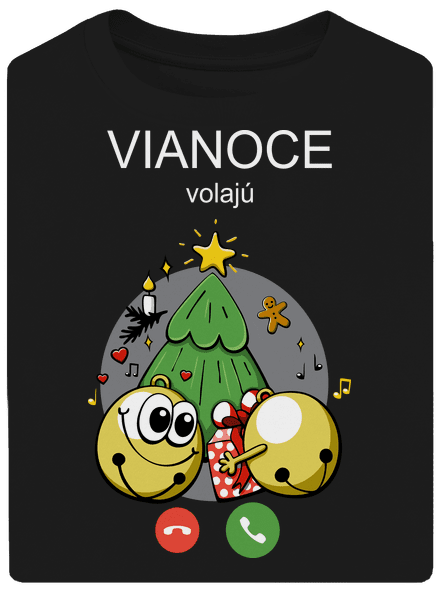 Vianoce volajú unisex tričko oversized Black