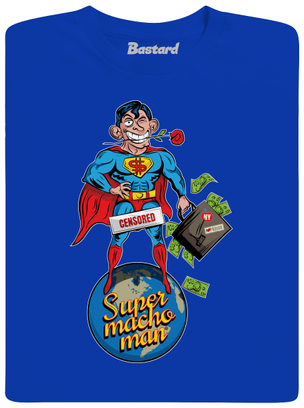Supermachoman pánske dlhý rukáv Royal Blue