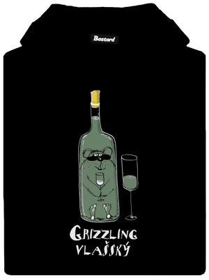 Grizzling Vlašský pánska mikina klokanka Black