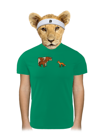 Vůl, pes a vulpes detské športové tričko Kelly Green Mal