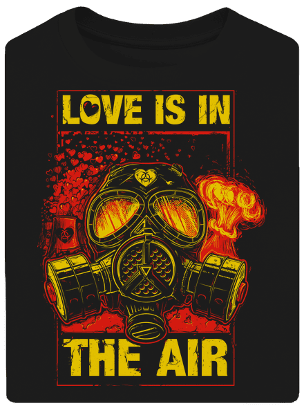 Love is in the Air unisex tričko oversized Black