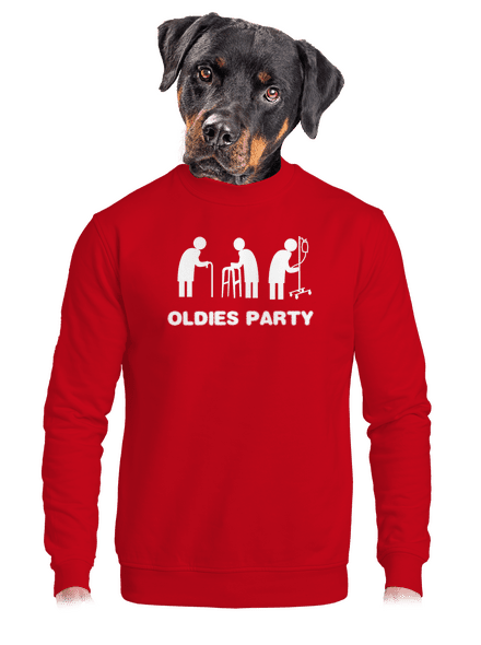 Oldies party unisex mikina bez kapucne Red
